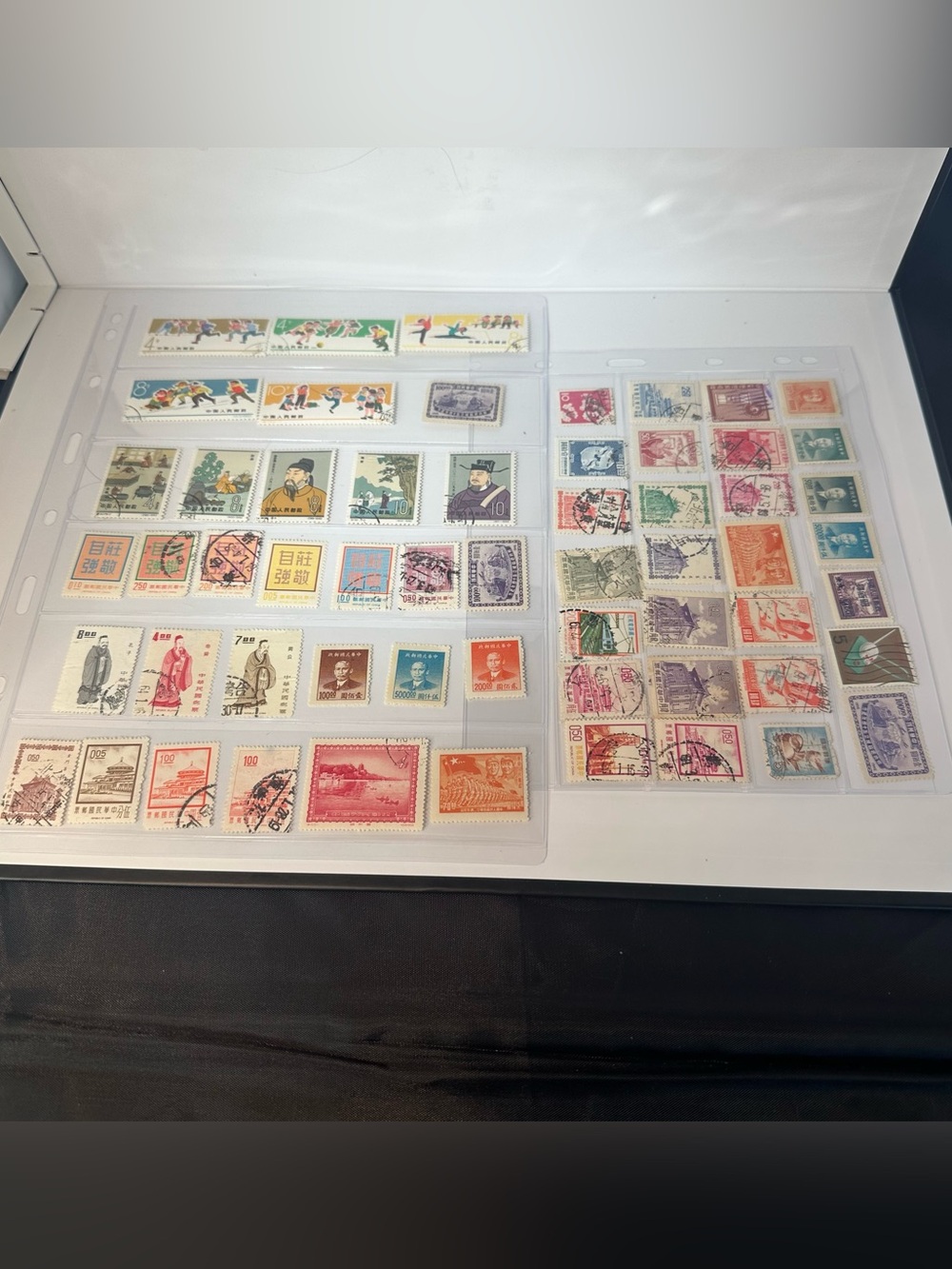 Vintage Mainland China Taiwan Stamp Collection 55+ Used Stamps